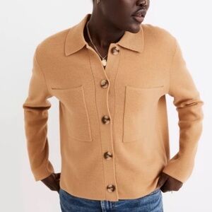 NWOT Madewell Merino Wool Knit Button Down Chore Jacket size XL